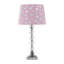 Lampe de table 22 "en forme de cœur en métal empilé en cristal" Ariel "rose / blanc