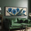 Grande impression sur toile encadrée, reproduction florale abstraite pour décoration chic et moderne-119328989-119328991