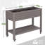 Raised Garden Bed - Outdoor Elevated Planter With Weatherproof Resin, Shelf & 4 Swivel Wheels-390752305