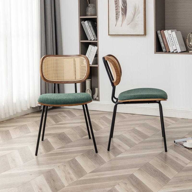 Sirine Upholstered Dining Chair, Green