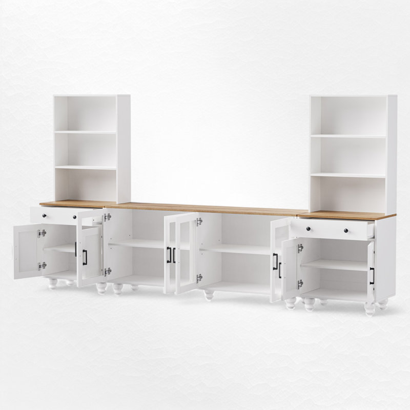 Meuble audio-vidéo pour téléviseur de 70 po ou moins Ertis, Blanc