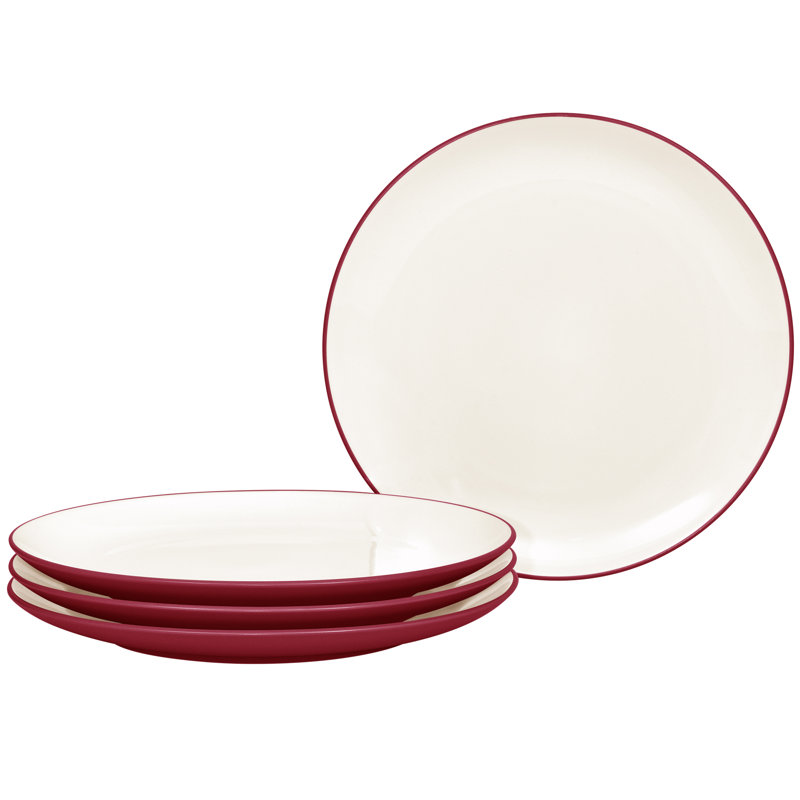 Noritake Colorwave Coupe Dinner Plates, 10-1/2", Raspberry