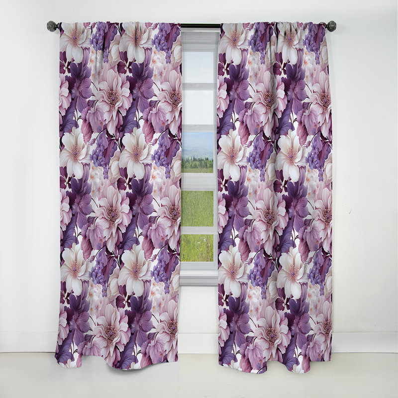 Orchid Dream - motif tropical II - Rideau floral - Rideau occultant floral - 1 panneau, L 52 po x L 84 po