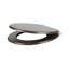 Flexi-Fix Soft Close Antibacterial Wooden Toilet Seat, Adjustable Hinges With Top And Bottom Fixings, Walnut Effect