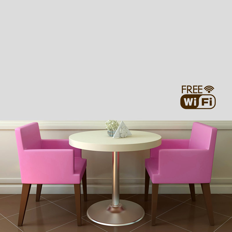 Décalcomanie murale wifi free Mccloskey, Brun chocolat