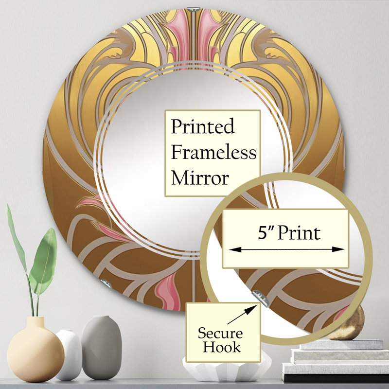 Miroir mural rond Ongar, 24 po x 24 po