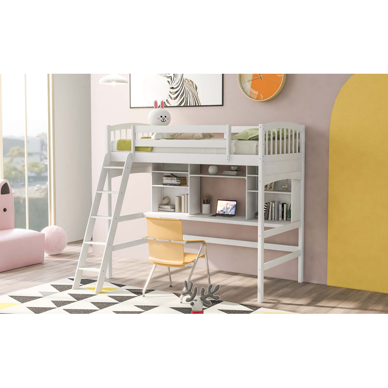 Jamyria Slat Storage Bed, White