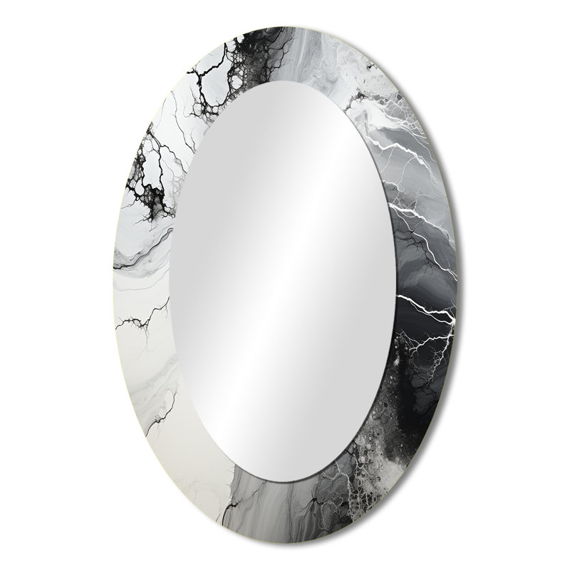 Miroir mural noir et blanc, 36 po x 24 po