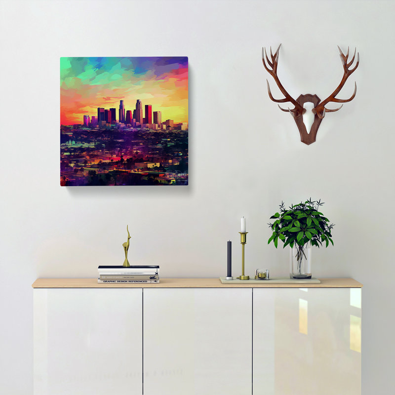 City Of Los Angeles Digital - Wrapped Canvas