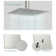 Pressure Balanced Shower System with 16" Rainfall Shower Head and Shower Tub Faucet, Handheld Spray with Rough-in Valve
