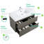 Meuble-lavabo gris avec lavabo - Évaluation murale moderne, amplificateur de rangement à double tiroir, moteur silencieux, poignée sophistiquée - armoire spacieuse de 36 po, glissières et conception élégante-1289970672-1289970676