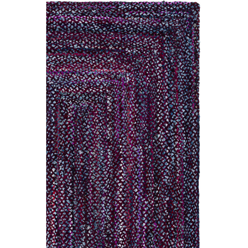 Tapis d'intérieur en coton tressé à la main, Rectangle 8 pi x 10 pi