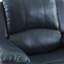 Fauteuil inclinable et oscillant bleu en cuir