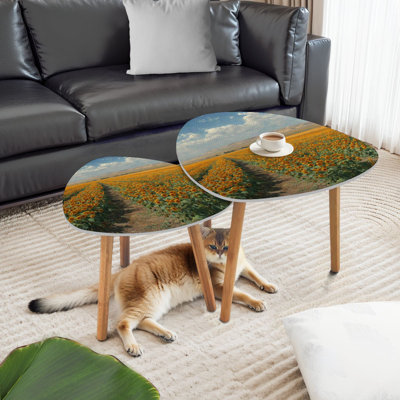 Ensemble de 2 tables basses gigognes Triangle