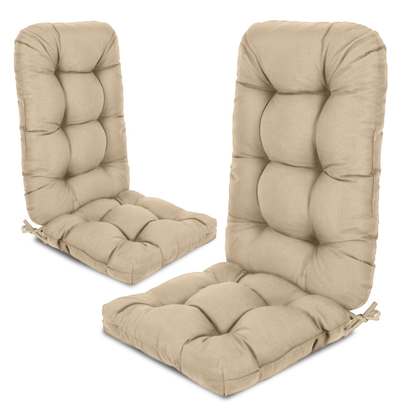  Tufted Adirondack Chair Cushion, Khaki