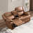 73" Wide Breathable Leather Manual Reclining Loveseat Sofa, 2-Seater Recliner Couch With Storage & Cup Holder-1490591804