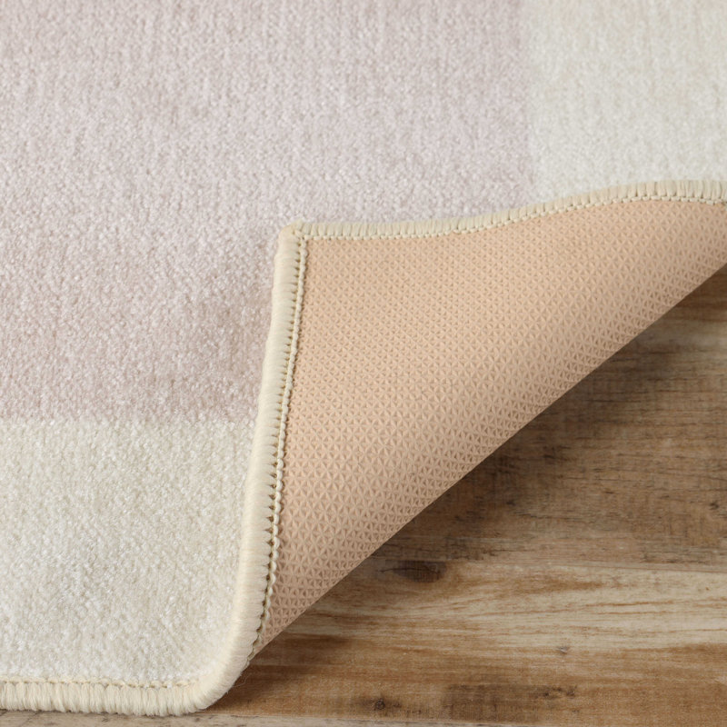 Kenady 2 Piece Machine Washable Non-Slip Latex Backing 2 Piece Bath Rug Set, Cream