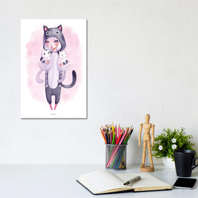 Kigurumi Cuddles by Melanie Schultz - Wrapped Canvas Painting