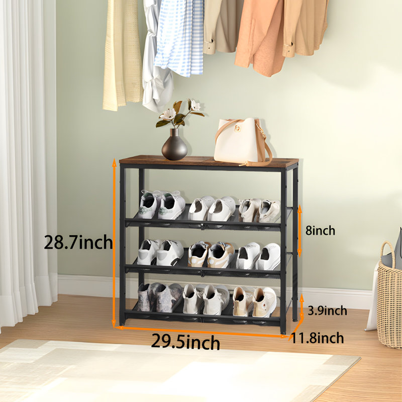 4 Tier Floor Standing Shoe Rack