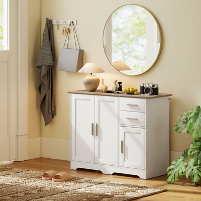 Buffet, armoire de rangement moderne avec 2 tiroirs