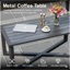 Ensemble de conversation de patio en osier 2 pièces avec coussins gris et table basse-1752136315