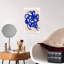 Bleu abstrait floral abstrait contemporain minimaliste fleur nature-1210083857