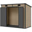 Remises spacieuses en métal, structure en aluminium durable, style rustique, idéal pour le rangement dans la cour