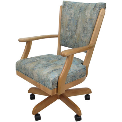 Lauchlann Swivel Dining Caster Chair with Arms