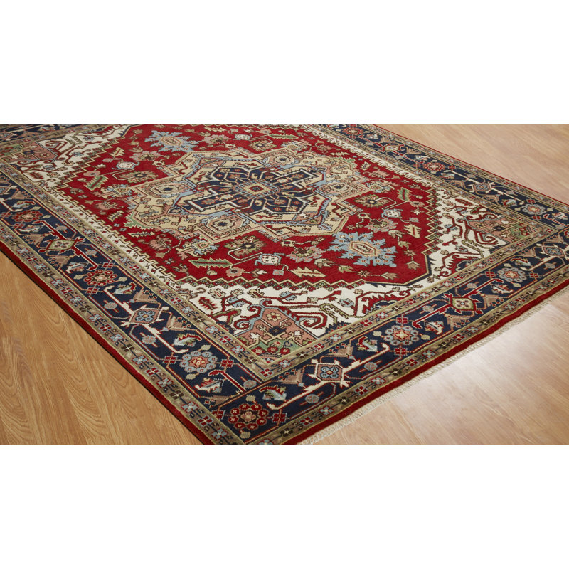 Marshallton Wool Oriental Area Rug, Rectangle 6' x 9'