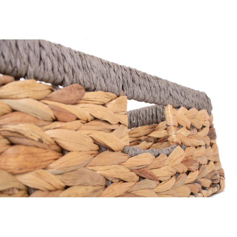 Shallow Water Hyacinth Storage Basket, 34cm W x 47cm D