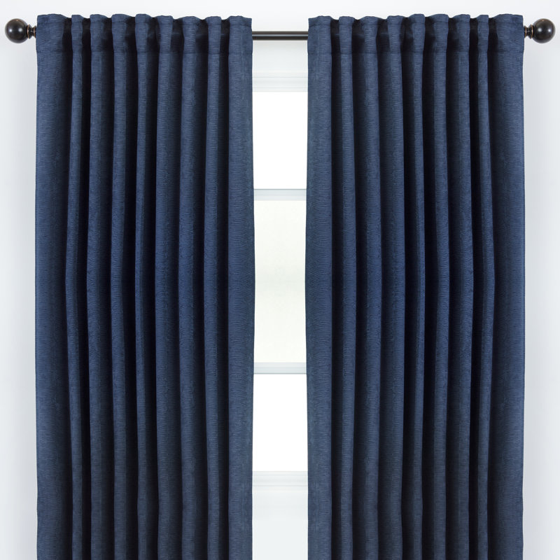 Paire de rideaux obscurcissant Silex, 52 po x 96 po, Bleu marine