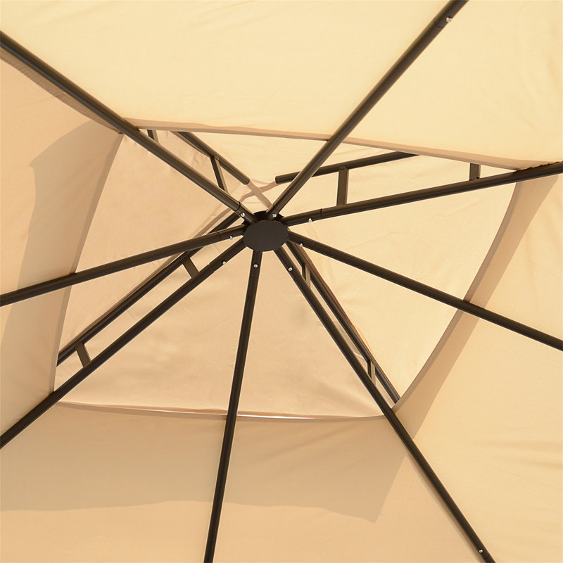 Pavillon de jardin avec tablettes d'angle 10 pi x 10 pi Outsunny