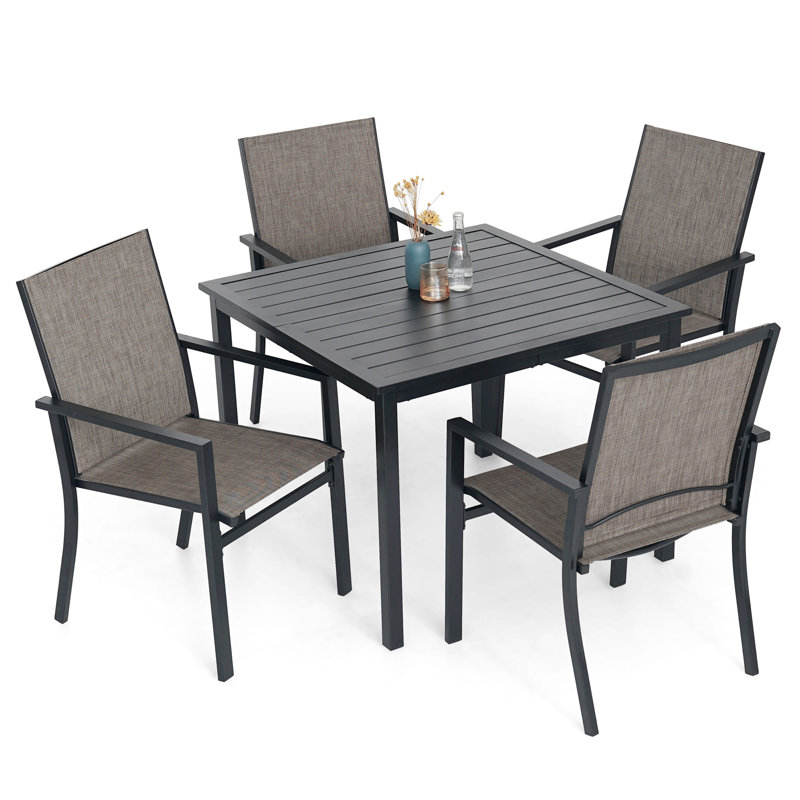 4 - Person Patio Dining Set, Brown