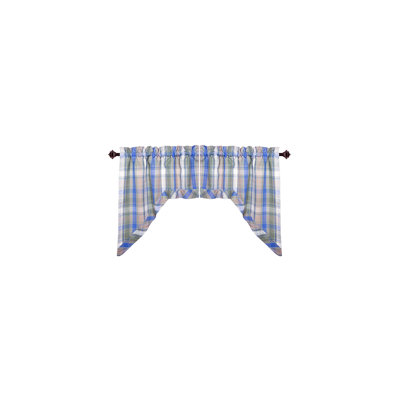 Waterloo Cotton Plaid Swag Window Valance