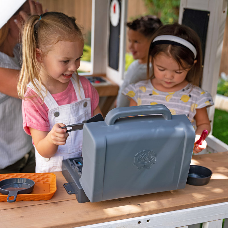 Lantana Lane Wooden Playhouse with Kitchen and Flap Door