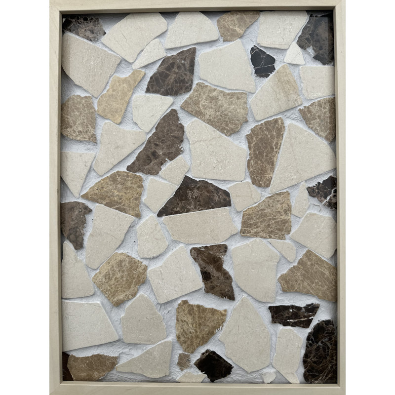 Carreau de mosaïque pour mur et plancher en pierre naturelle beige / brun