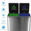 Stainless Steel 60 Liter Step-On Recycling Bin