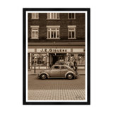 Quebec Parked Car In Sepia Print by Tim Klein