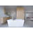 Cube 60'' x 30'' Soaking Solid Surface Bathtub-89211648-89211651