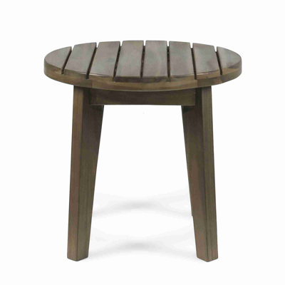 Outdoor 16" Acacia Wood Side Table