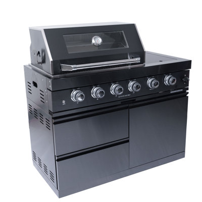 Black Gas Grill Four Burners Grill-B Stainless steel Outdoor Kitchen Islands