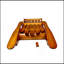 Chaise Adirondack d'extérieur ou d'intérieur en bois, pliable, chêne