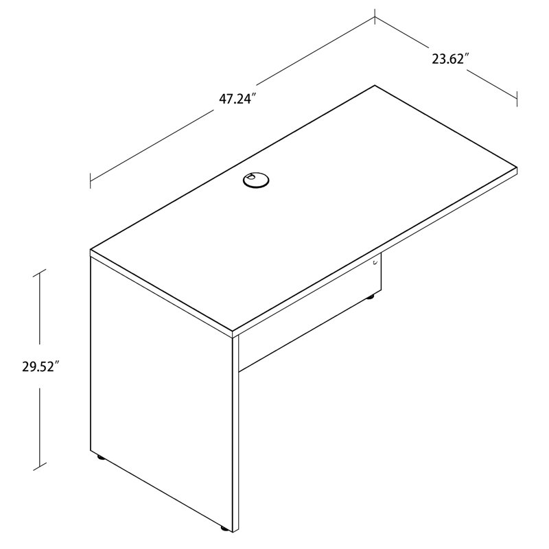  29.52" H x 47.24" W x 23.62" D Desk Return, Lime