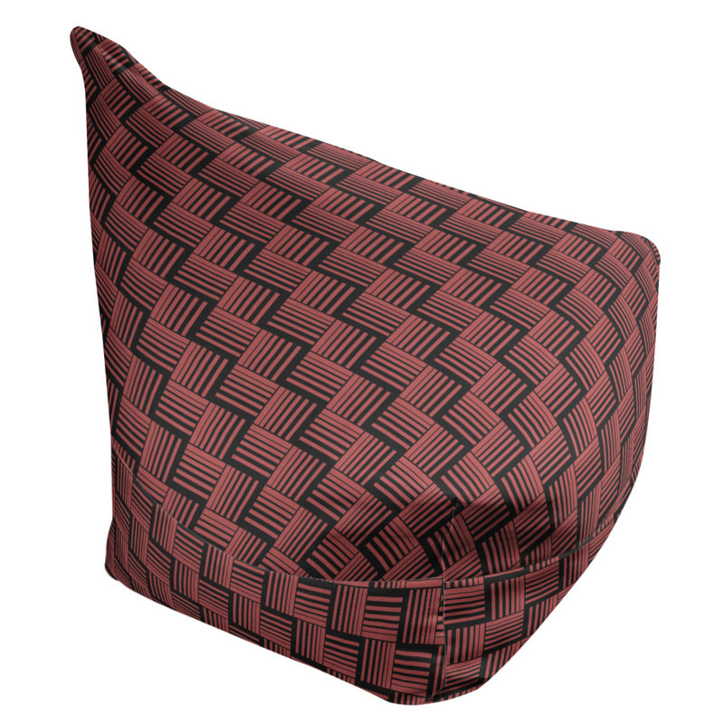 Housse de sac de pois classic basketweave rayures, Rouge / Blanc, H 27 po x l 30 po x P 25 po, Bourre en polyester