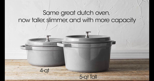 Staub Tall Dutch Oven - 5-qt Cast Iron Cocotte - White – Cutlery and More
