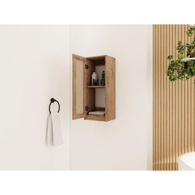 Modern Bathroom Side Cabinet, 12", Wall Mounted, Space Efficient 12" And Attractive