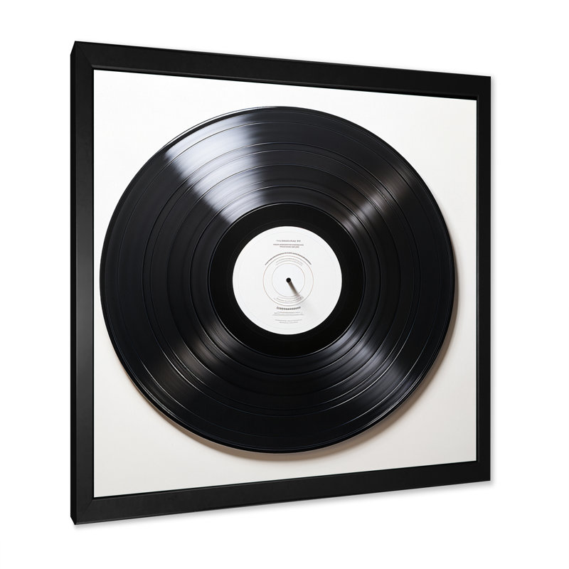 Disque vinyle, vinyle Serenade I - Vinyle, art mural, H 30 po x l 30 po x P 1 po, Cadre photo unique, Noir
