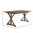 69" Wide Rectangular Solid Pine Farm Dining Table with Folding X-Style Legs