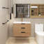 Meuble-lavabo simple 30 po avec plateau en résine Leendert