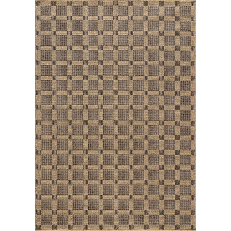 Abani Rugs Teagon SAG140A Checkered Pattern Indoor Area Rug, 4' x 6'